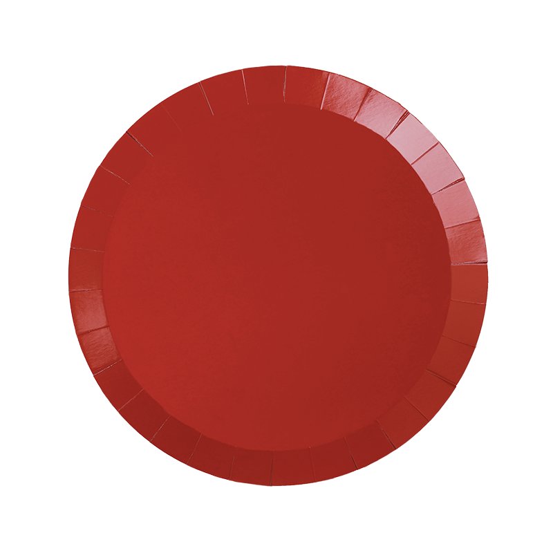 FS Paper Round Snack Plate 7&quot; Cherry 20pk 