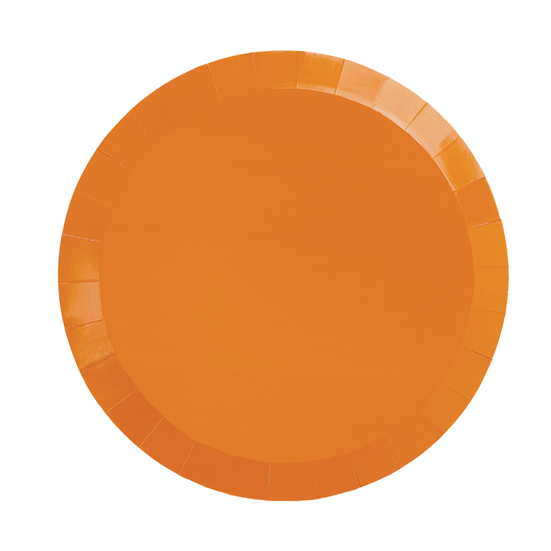 FS Paper Round Dinner Plate 9&quot; Tangerine 20pk 