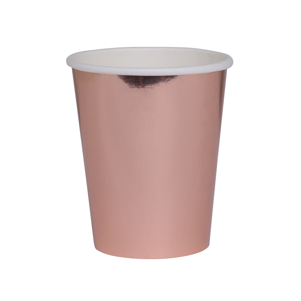 FS Paper Cup Metallic Rose Gold 260ml 20pk