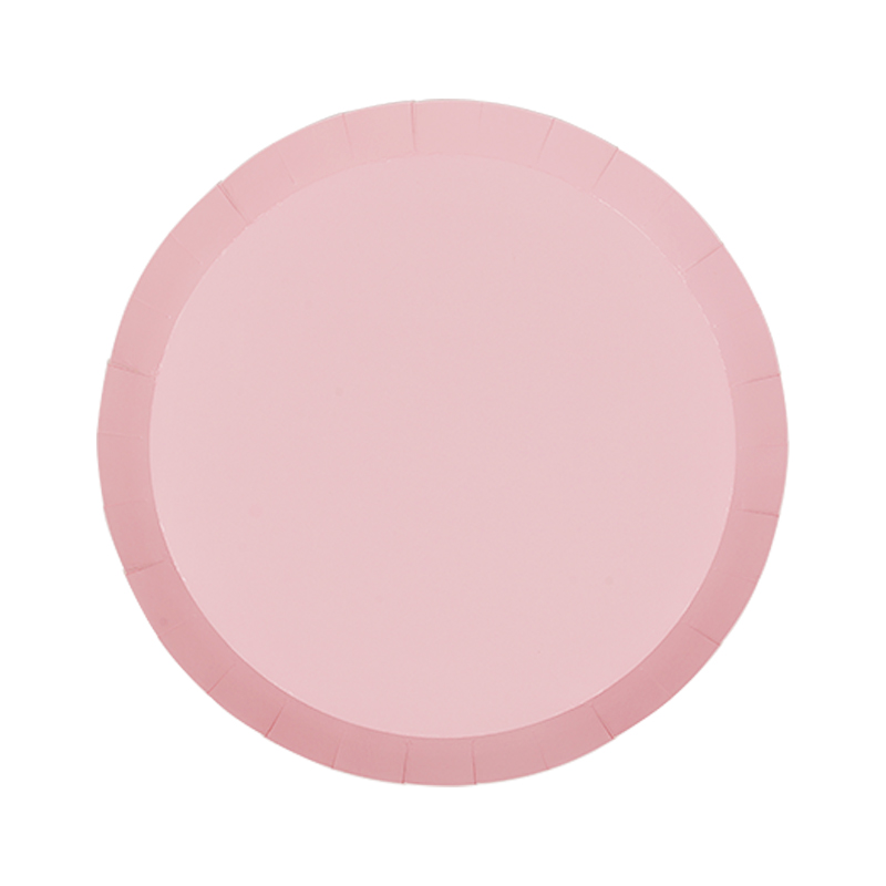 FS Paper Round Snack Plate 7&quot; Classic Pink 20pk