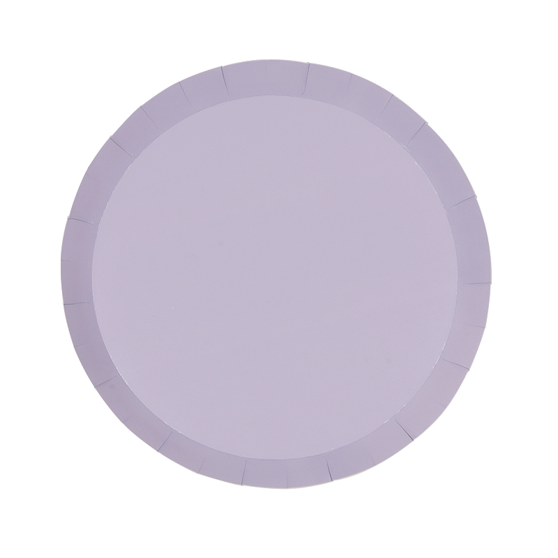 FS Paper Round Snack Plate 7&quot; Pastel Lilac 20pk