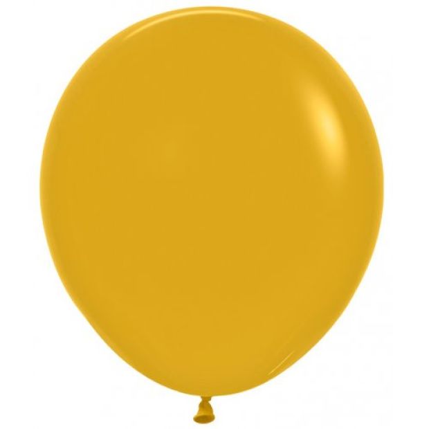 Fashion Mustard 45cm Round Balloons 50pk