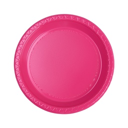 [6051MAP] FS Round Snack Plate 7&quot; Magenta 20pk