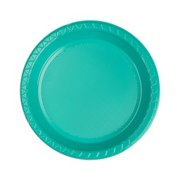 [6051CTP] FS Round Snack Plate 7&quot; Classic Turquoise 20pk