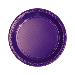 [6051PUP] FS Round Snack Plate 7&quot; Purple 20pk