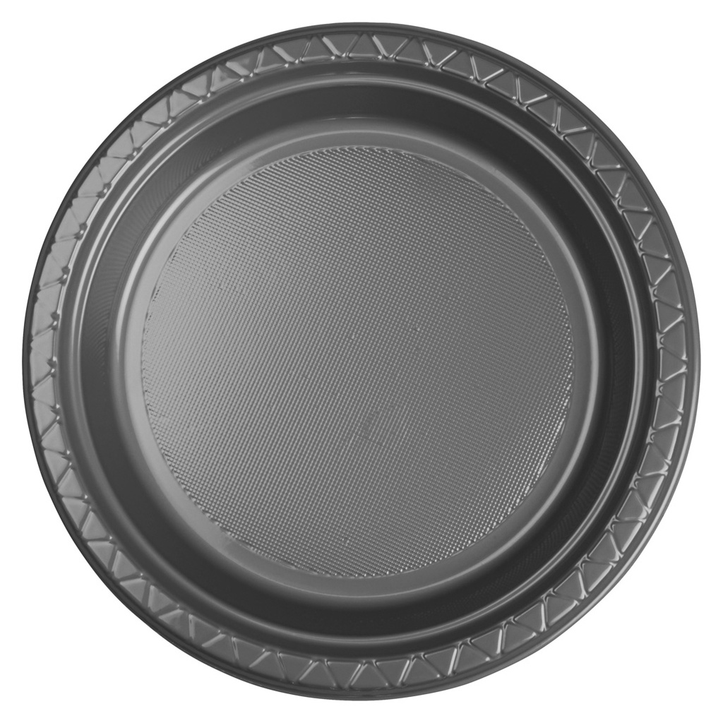 FS Round Dinner Plate 9 Metallic Silver 20pk&quot;