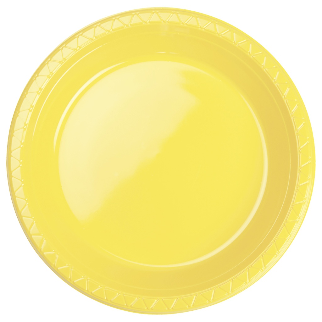 FS Round Banquet Plate 10.5&quot; Canary Yellow 20pk