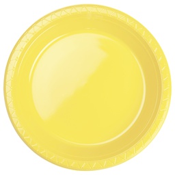 [6054CYP] FS Round Banquet Plate 10.5&quot; Canary Yellow 20pk