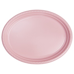 [6055CPP] FS Oval Large Plate 12 Classic Pink 20pk&quot;
