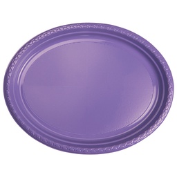 [6055LIP] FS Oval Large Plate 12 Lilac 20pk&quot;