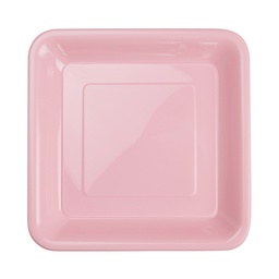 [6066CPP] FS Square Snack Plate 7 Classic Pink 20pk&quot;