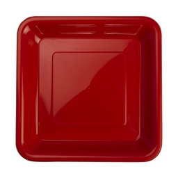 [6066ARP] FS Square Snack Plate 7 Apple Red 20pk&quot;