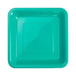 [6066CTP] FS Square Snack Plate 7&quot; Classic Turquoise 20pk