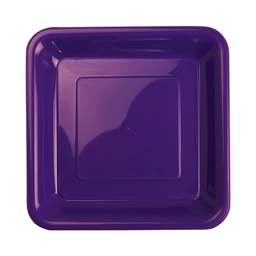 [6066PUP] FS Square Snack Plate 7&quot; Purple 20pk