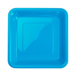 [6066EBP] FS Square Snack Plate 7&quot; Electric Blue 20pk
