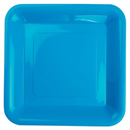 [6067EBP] FS Square Banquet Plate 10&quot; Electric Blue 20pk