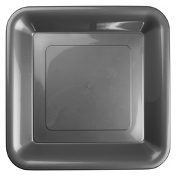 [6067MSP] FS Square Banquet Plate 10 Metallic Silver 20pk&quot;