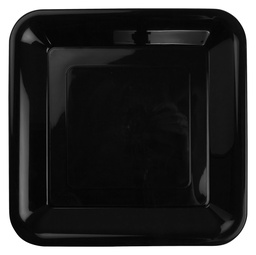 [6067BKP] FS Square Banquet Plate 10 Black 20pk&quot;