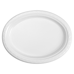 [5044P] FS Economy Oval Regular Plate 11 White 50pk&quot;