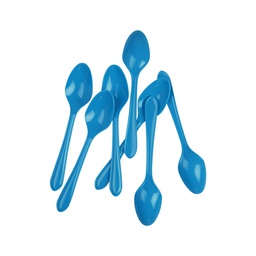 [6016EBP] FS Dessert Spoon Electric Blue 20pk