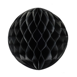 [5209BLK] FS  Honeycomb Ball Black  25cm 1 pk (D)