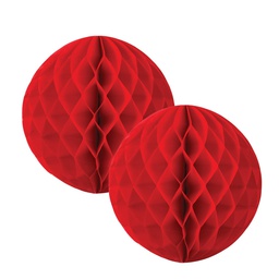 [5212AR] FS  Honeycomb Ball Apple Red  15cm 2 pk