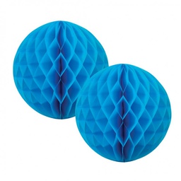 [5212EB] FS  Honeycomb Ball Electric Blue  15cm 2 pk