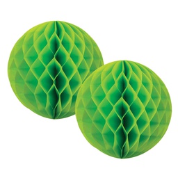 [5212LG] FS  Honeycomb Ball Lime Green  15cm 2 pk