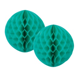 [5212T] FS  Honeycomb Ball Classic Turquoise  15cm 2 pk