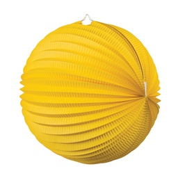 [5214Y] FS  Accordion Lantern Yellow  25cm 1 pk (D)