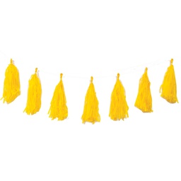 [5203YEP] FS  Tassel Garland Yellow 3m 12 pk