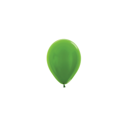 [503166] Metallic Lime Green 12cm Round Balloon 100pk (D)