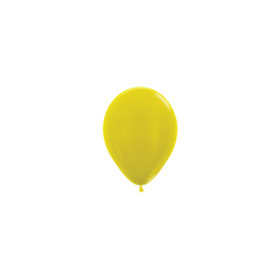 [503174] Metallic Yellow 12cm Round Balloon 100pk