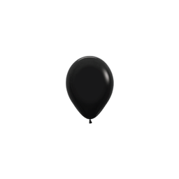 [503180] Metallic Black 12cm Round Balloon 100pk
