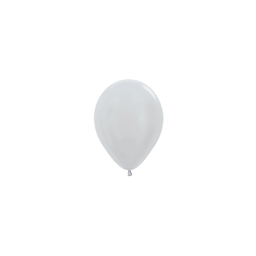 [503162] Metallic Silver 12cm Round Balloon 100pk