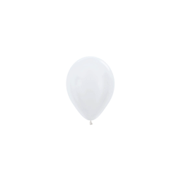 [503156] Pearl White 12cm Round Balloon 100pk