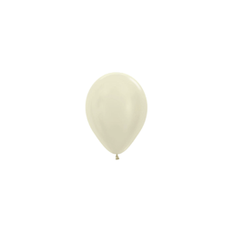 [503164] Pearl Ivory 12cm Round Balloon 100pk (D)