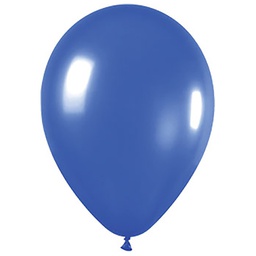 [506172] Metallic Blue 30cm Round Balloon 100pk