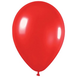 [506176] Metallic Red 30cm Round Balloon 100pk
