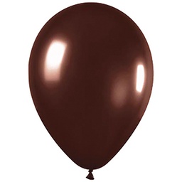 [506179] Metallic Chocolate 30cm Round Balloon 100pk