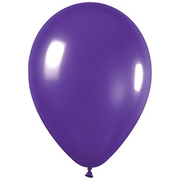 [506185] Metallic Purple 30cm Round Balloon 100pk