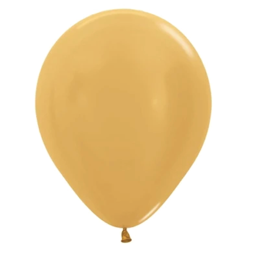 Metallic Gold 30cm Round Balloon 100pk