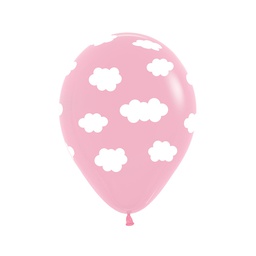 [59620412] Clouds Fashion Pink 30cm AOP Wht ink 50pk