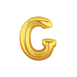 [2514907GG] M/Loon Mini G Gold Foil Balloon 7&quot; 1pk