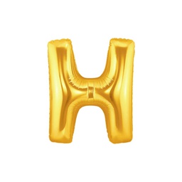 [2514908HG] M/Loon Mini H Gold Foil Balloon 7&quot; 1pk