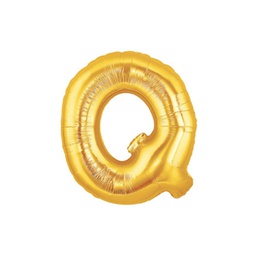 [2514917QG] M/Loon Mini Q Gold Foil Balloon 7&quot; 1pk
