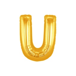 [2514922UG] M/Loon Mini U Gold Foil Balloon 7&quot; 1pk