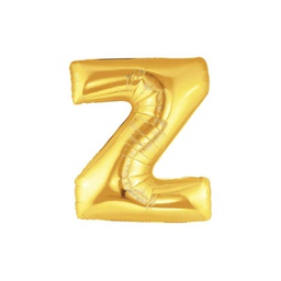 [2514927ZG] M/Loon Mini Z Gold Foil Balloon 7&quot; 1pk