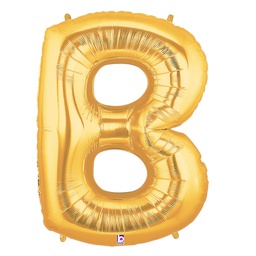 [2515902BG] Megaloon B Gold Foil Balloon 40&quot; 1pk