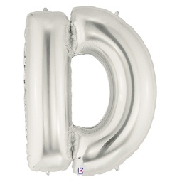 [2515904DS] Megaloon D Silver Foil Balloon 40&quot; 1pk